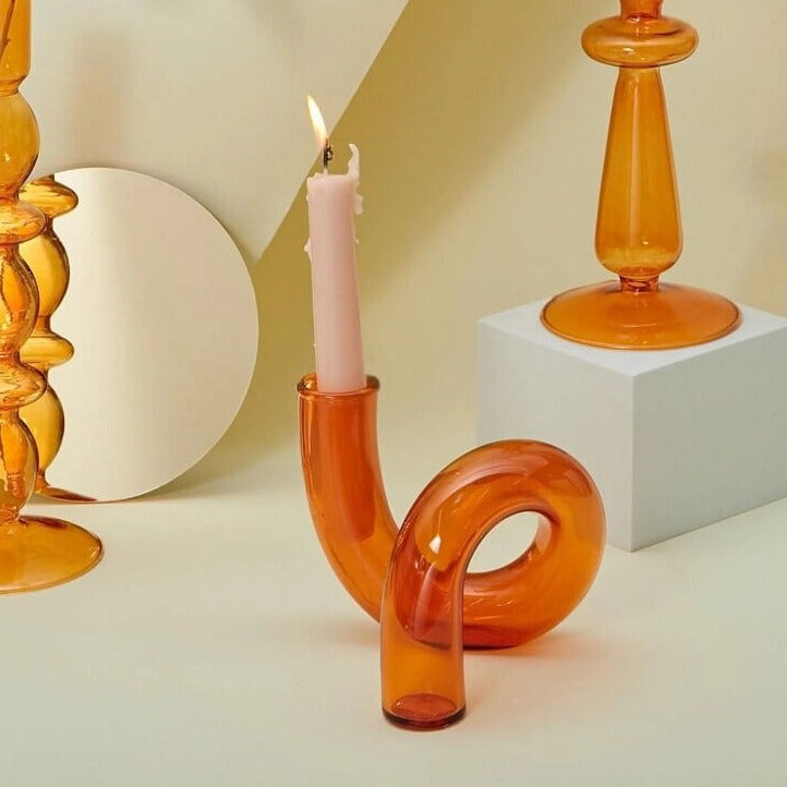 Cyris Twist Glass Candle Holder