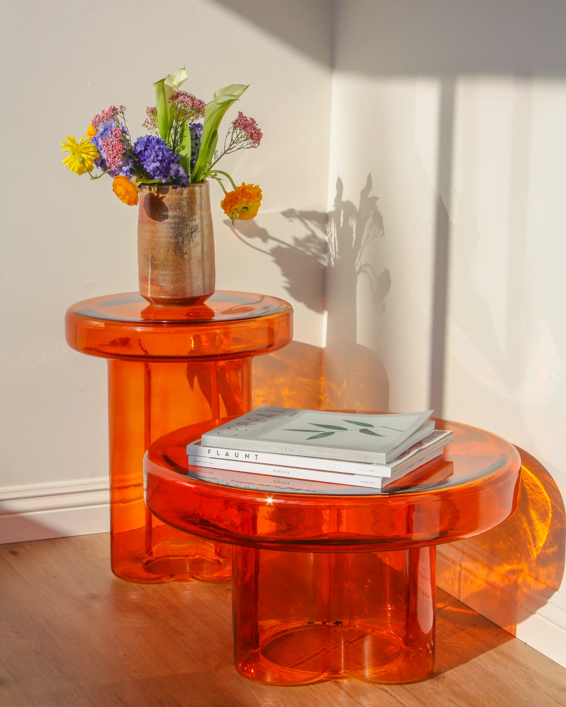 Ambra Glass Side Table