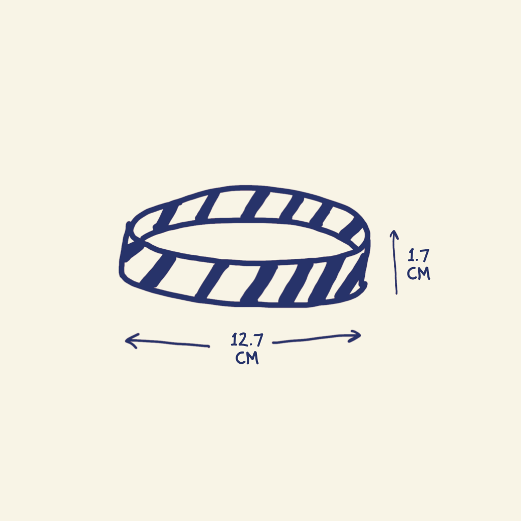 Riga Artisan Striped Ceramic Plate (Small)