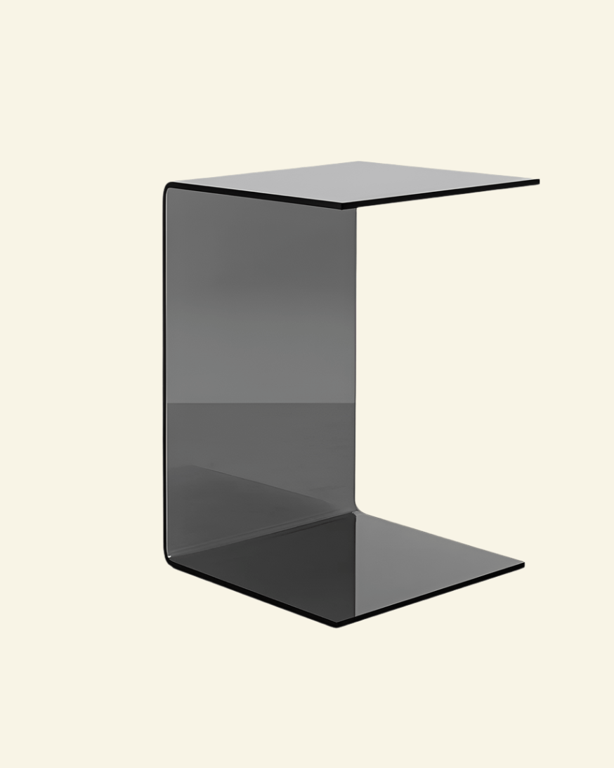 Cerno C-Shaped Acrylic Side Table