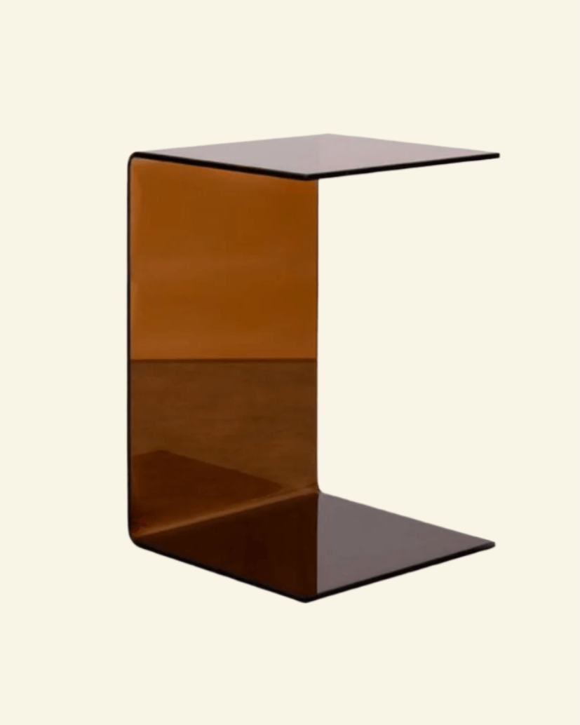 Cerno C-Shaped Acrylic Side Table