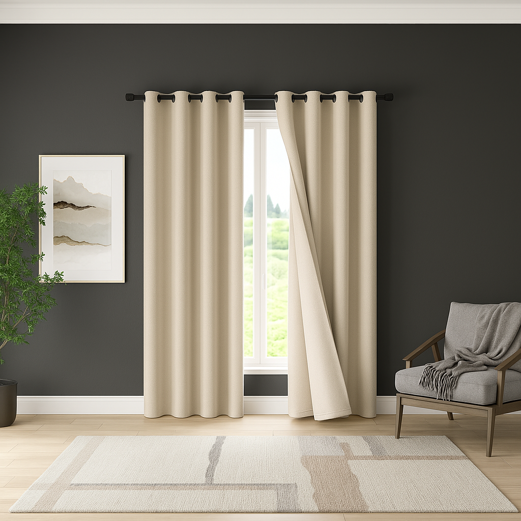 Noctra Grommet Blackout Curtains (Set of 2)