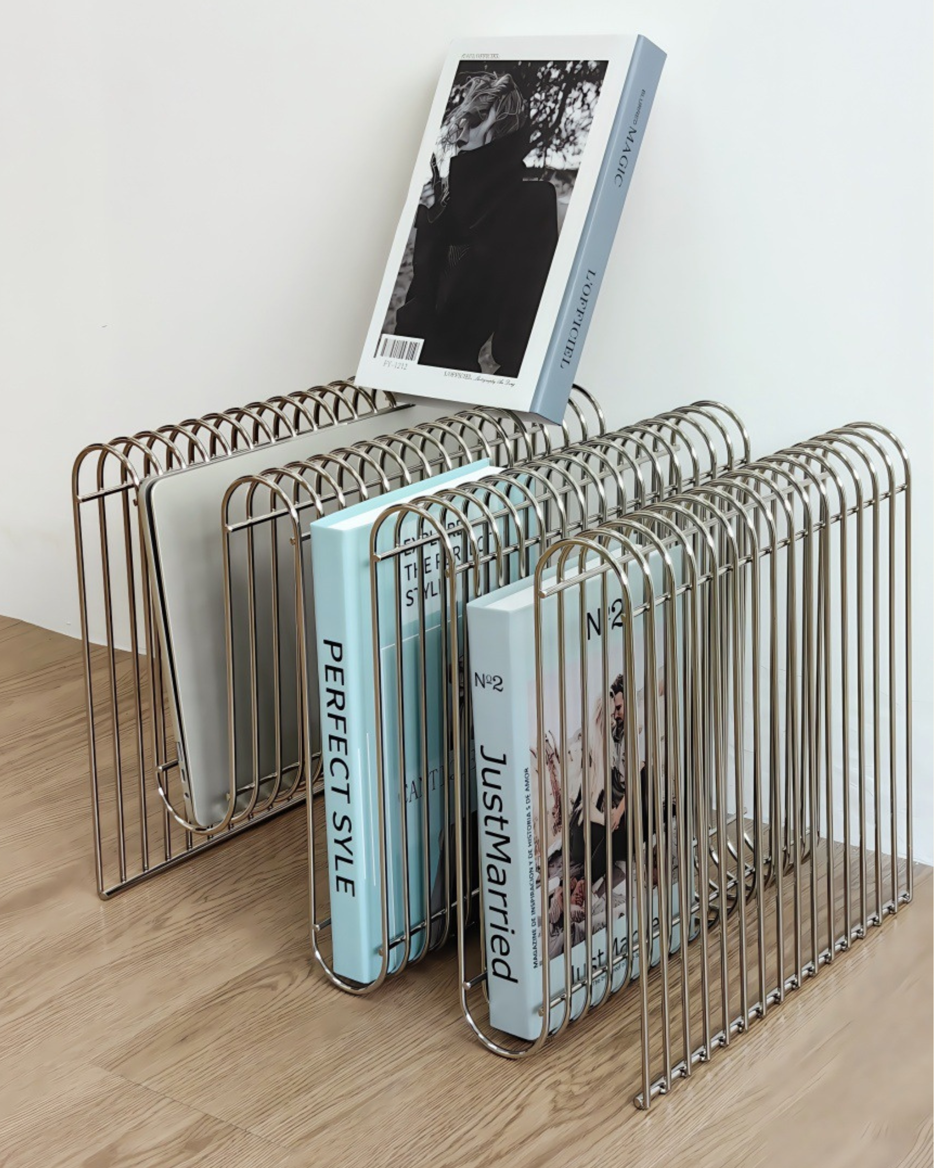 Arcus Chrome Magazine Rack