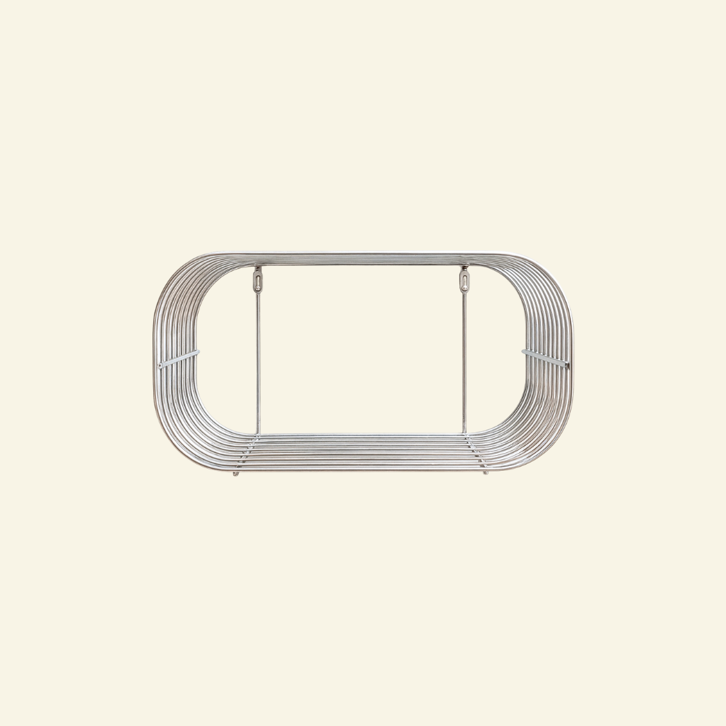 Grid Chrome Wall Shelf