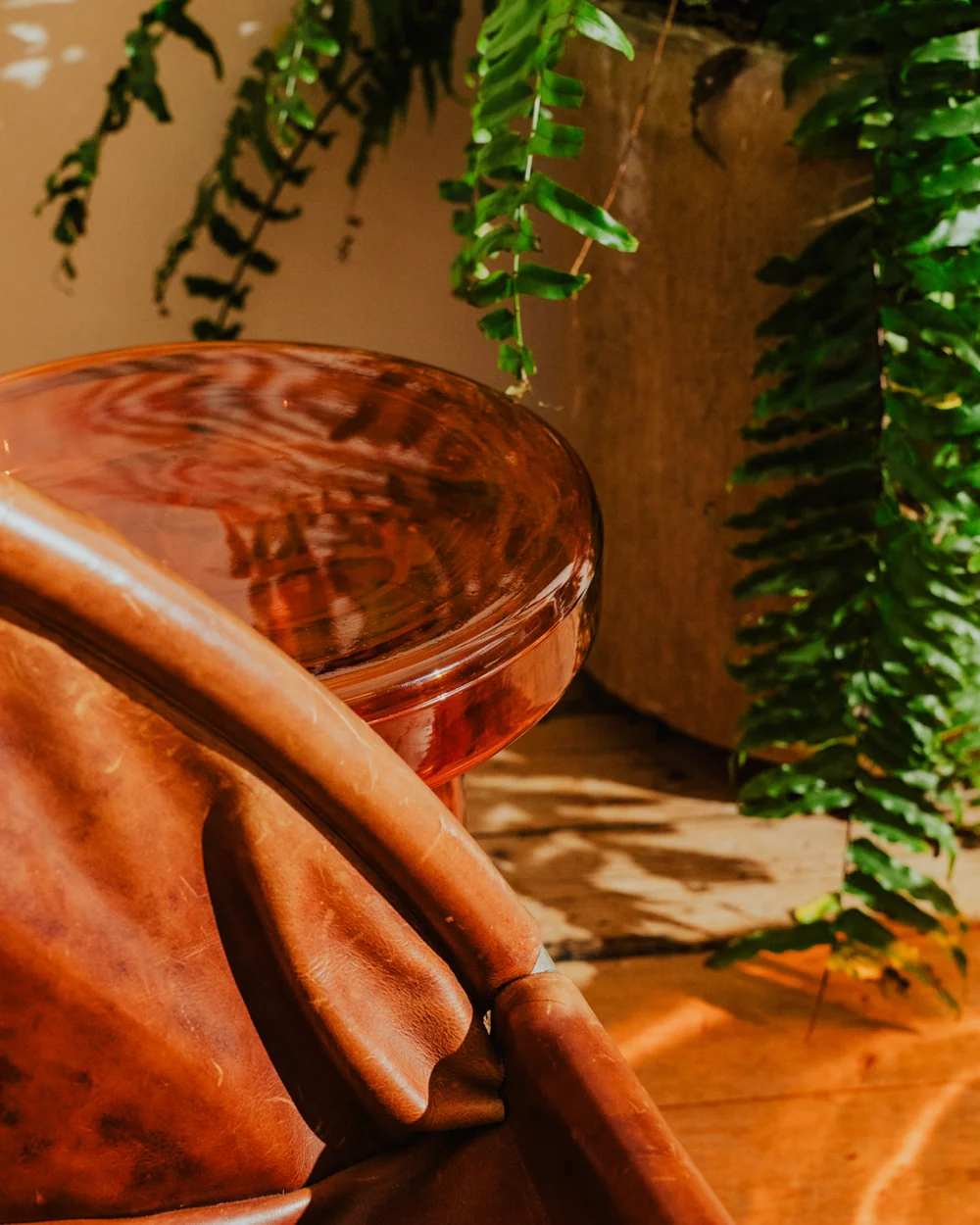 Ambra Glass Side Table