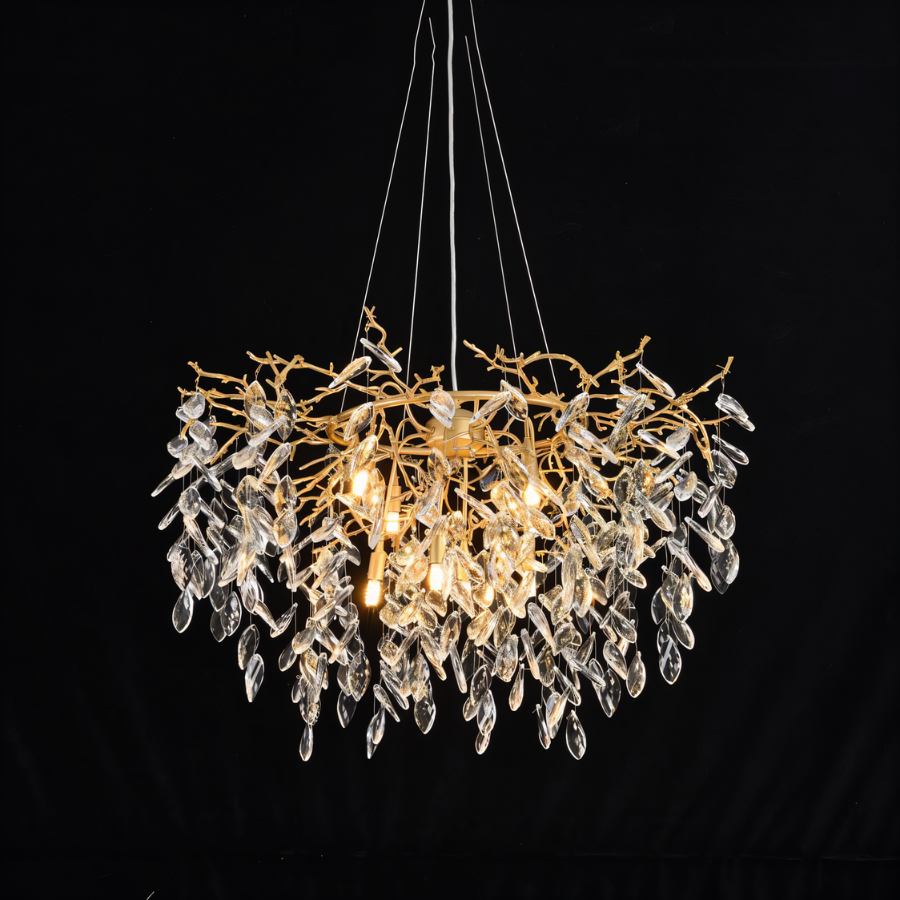 Celon Round Crystal Chandelier