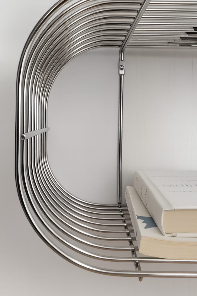 Grid Chrome Wall Shelf