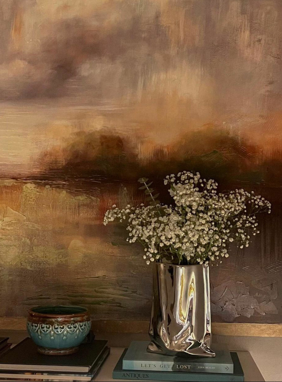 Petal Chrome Vase