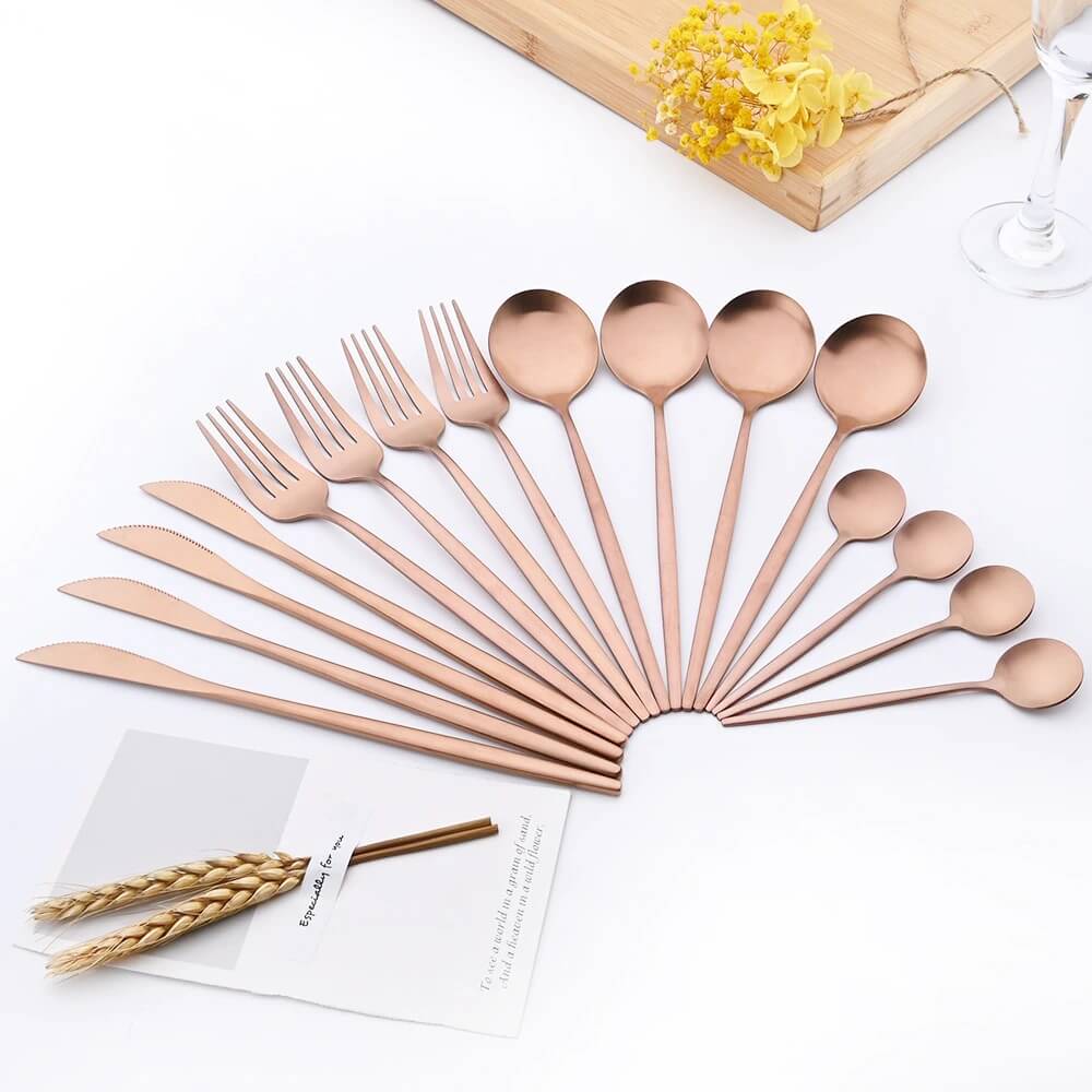 Elira Rose Modern Flatware Set (24pc)