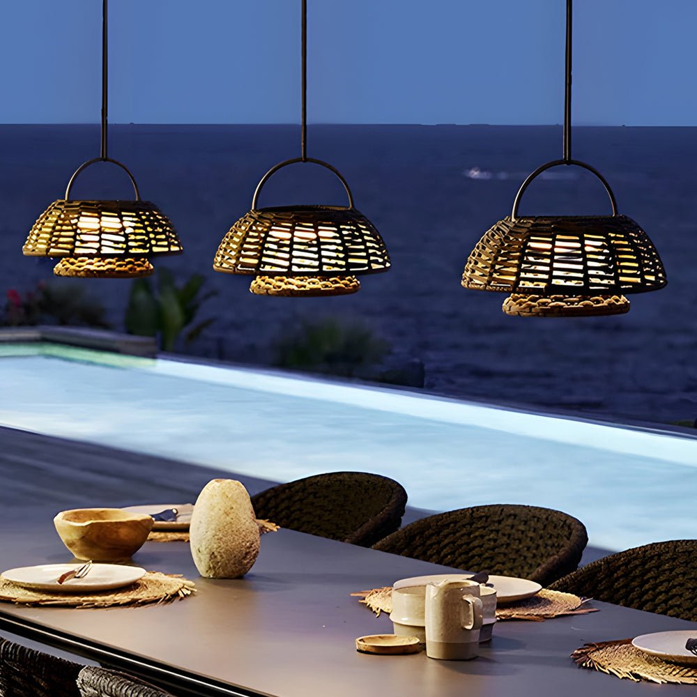 Avara Rattan Outdoor Pendant Light