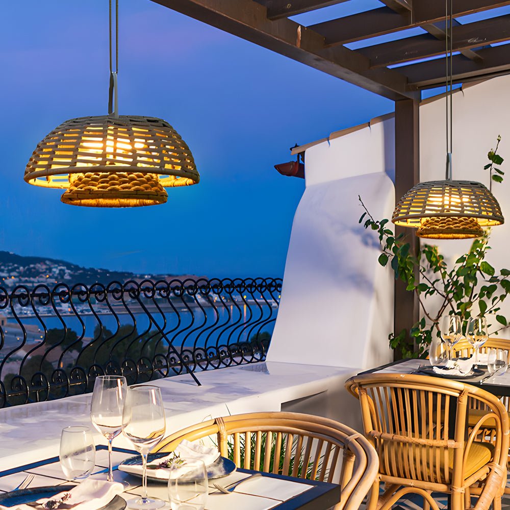 Avara Rattan Outdoor Pendant Light