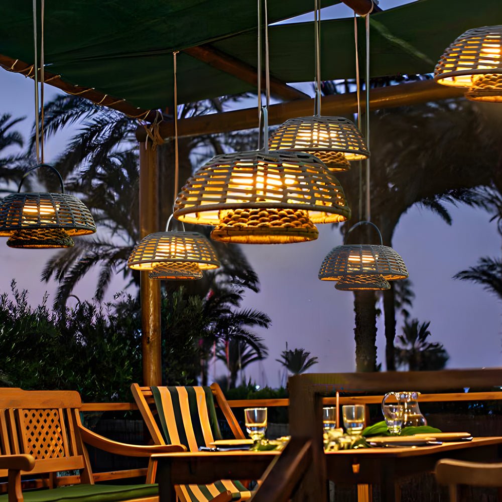 Avara Rattan Outdoor Pendant Light