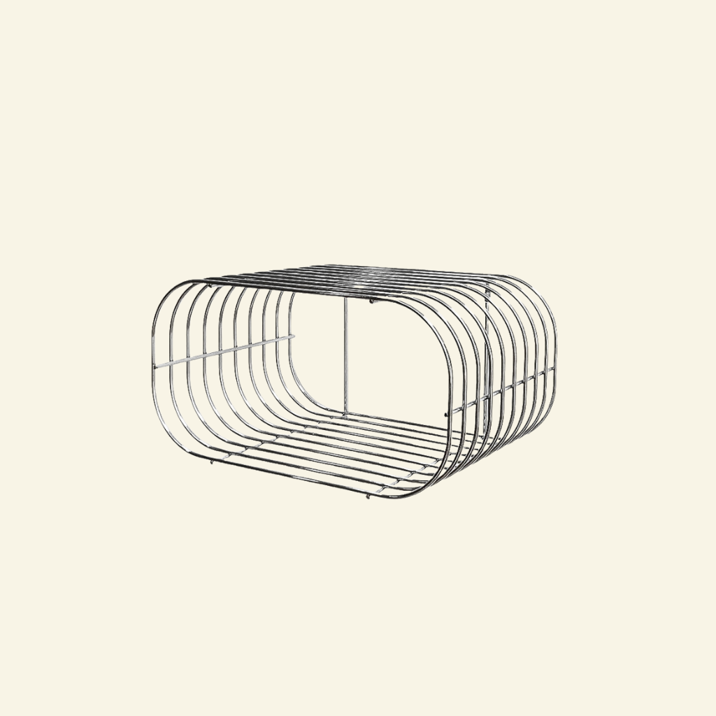 Grid Chrome Wall Shelf