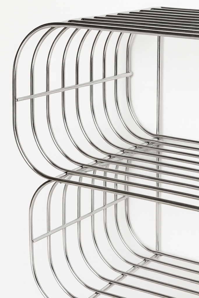 Grid Chrome Wall Shelf