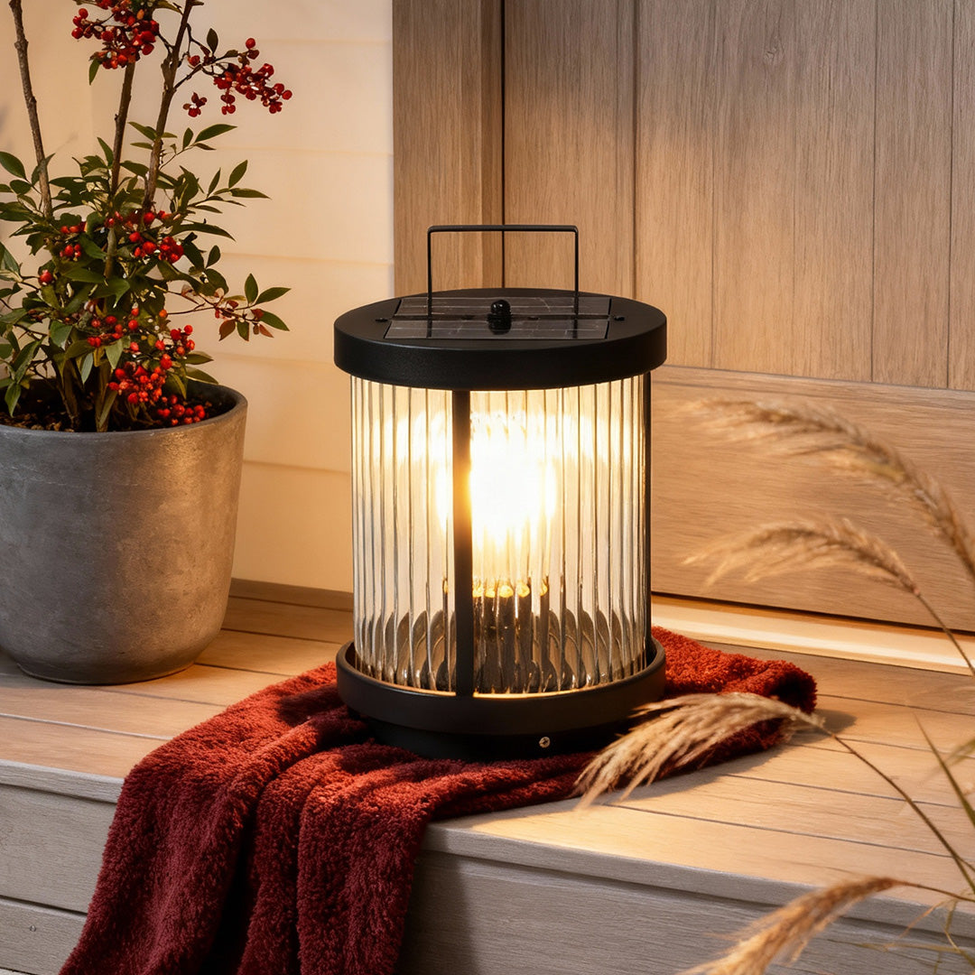 Arova Striped Outdoor Lantern