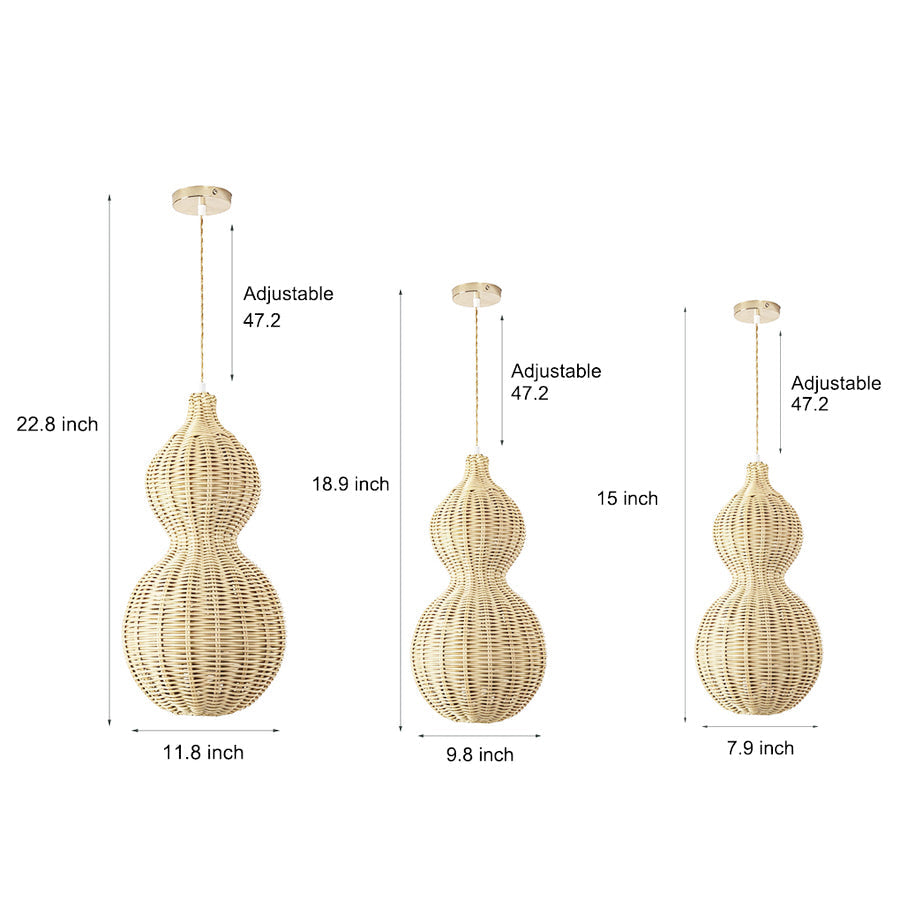 Halvo Rattan Outdoor Pendant Light