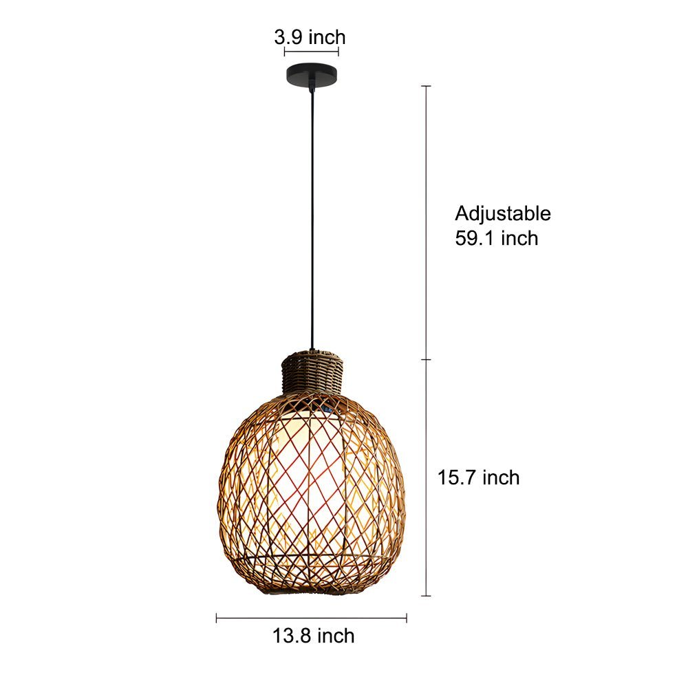 Caelis Rattan Outdoor Pendant Light