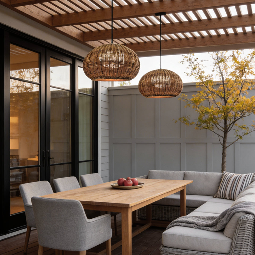 Lorim Rattan Outdoor Light