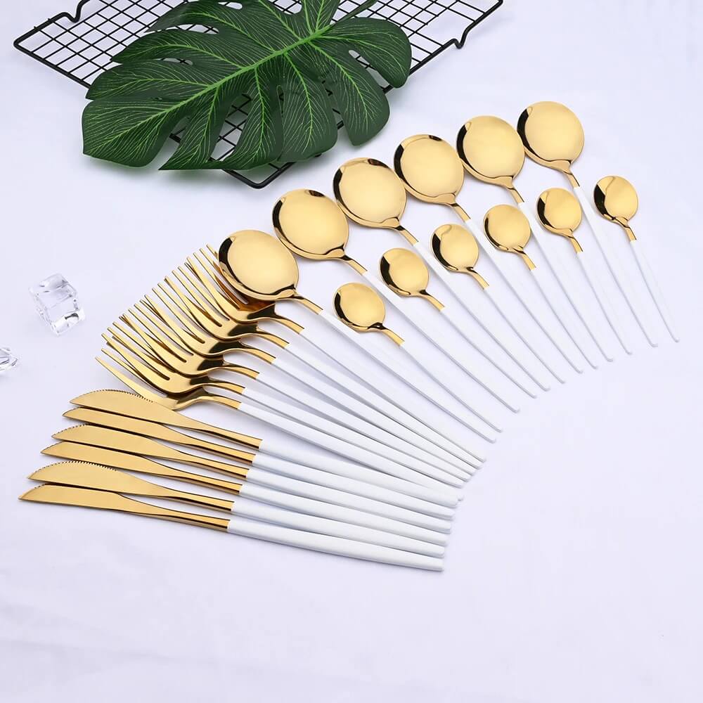 Veya White Gold Flatware Set (24pc)