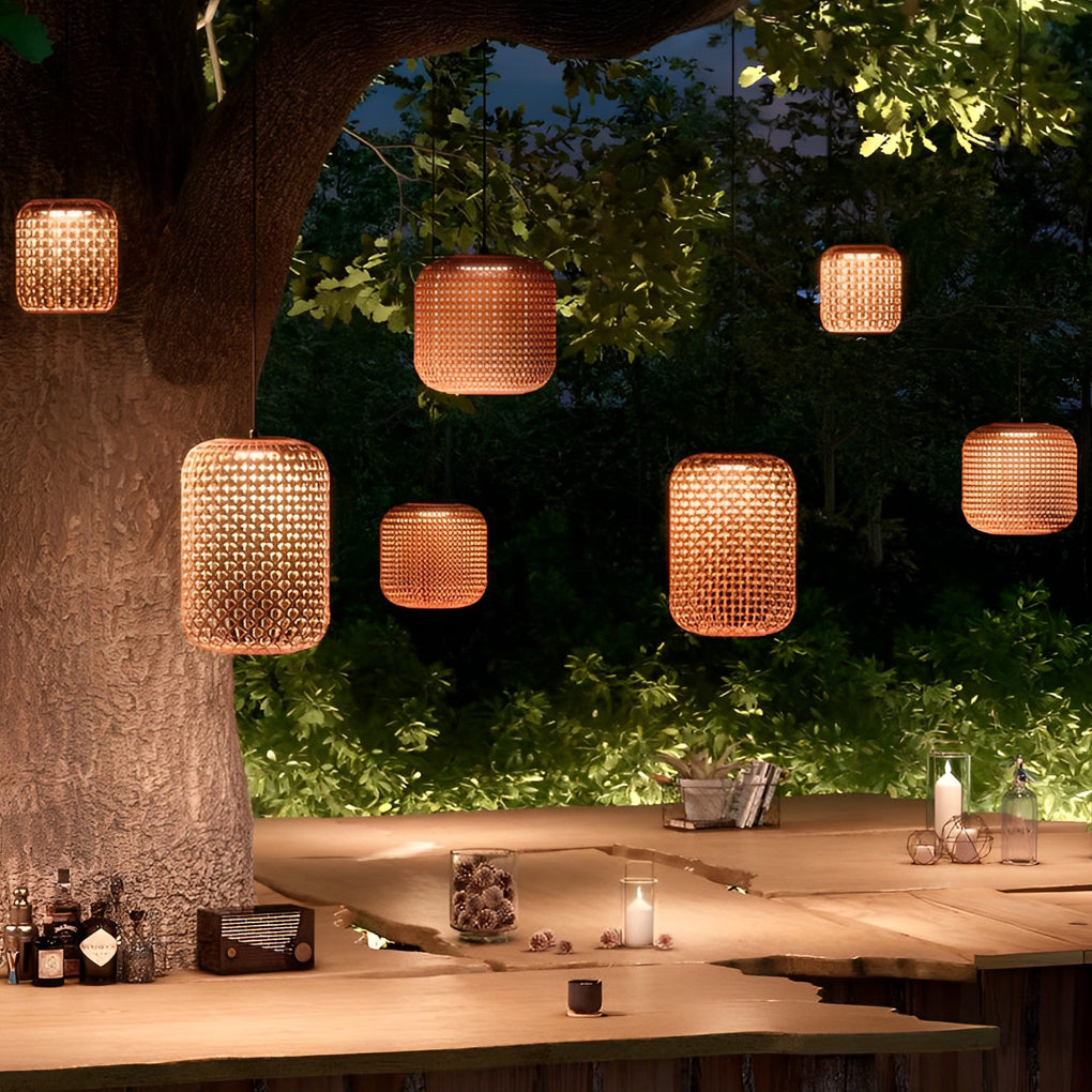 Evaro Rattan Outdoor Pendant Light