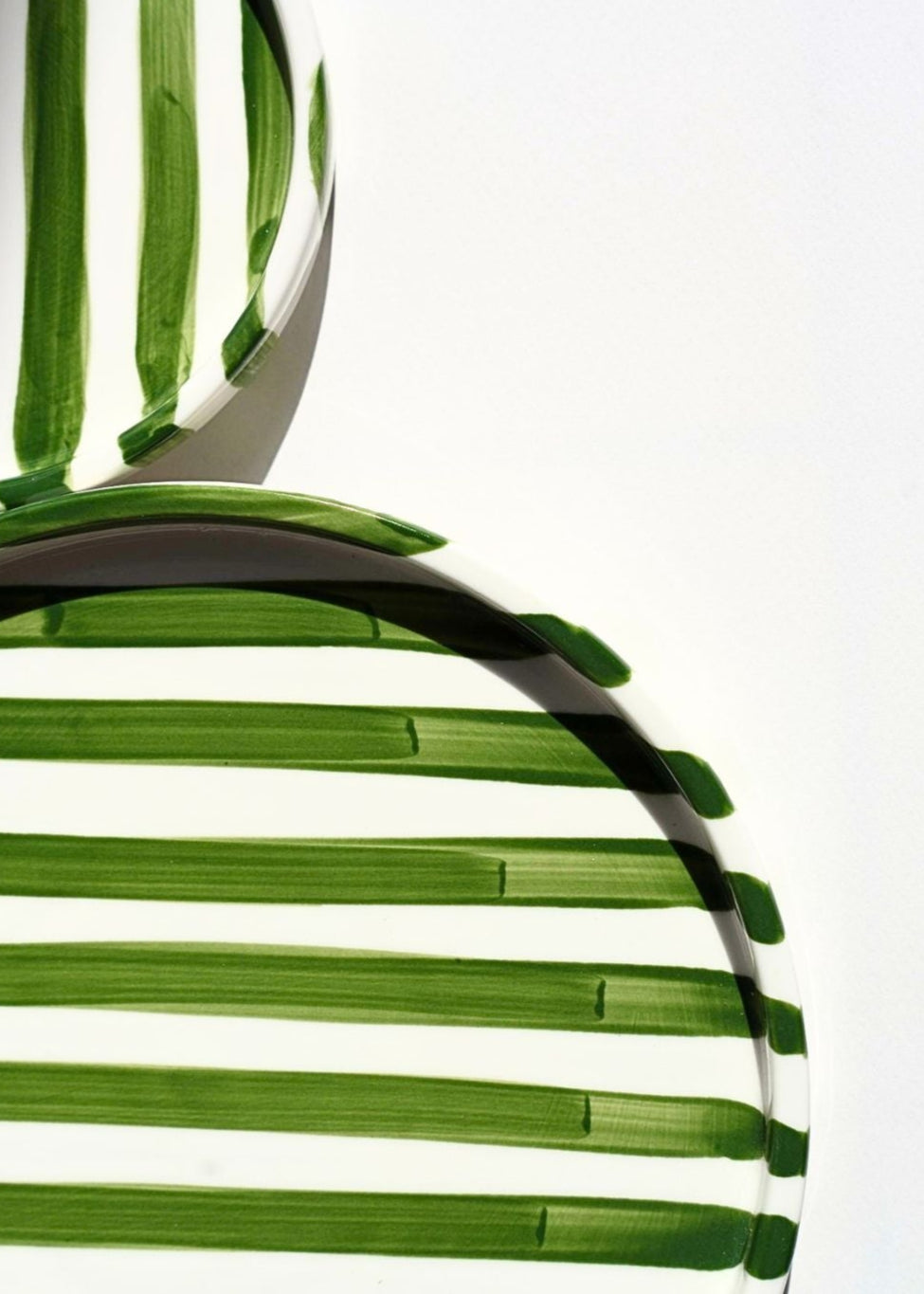 Riga Artisan Striped Ceramic Plate (Small)