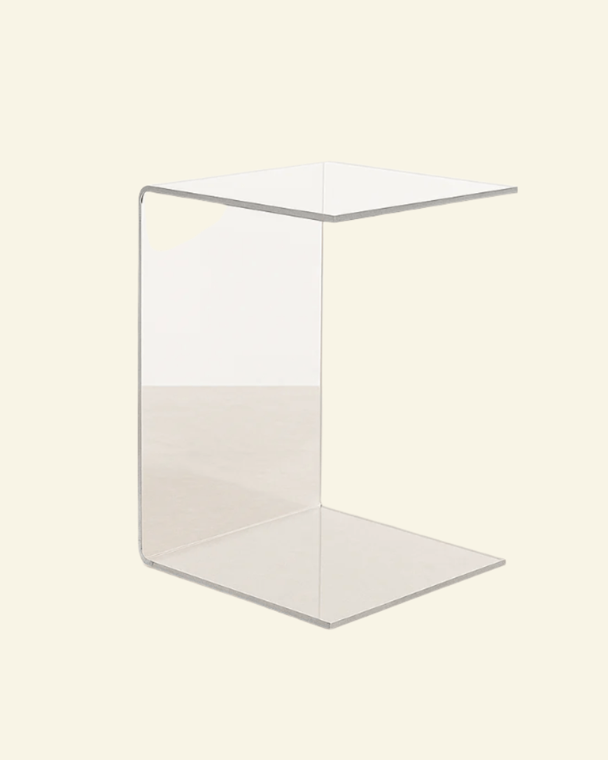 Cerno C-Shaped Acrylic Side Table