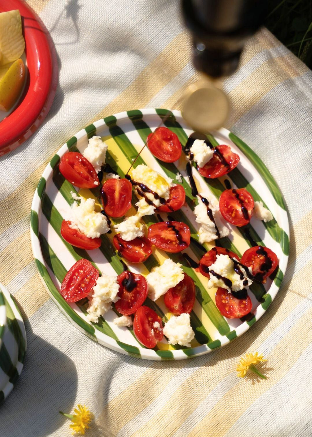 Riga Artisan Striped Ceramic Plate (Large)