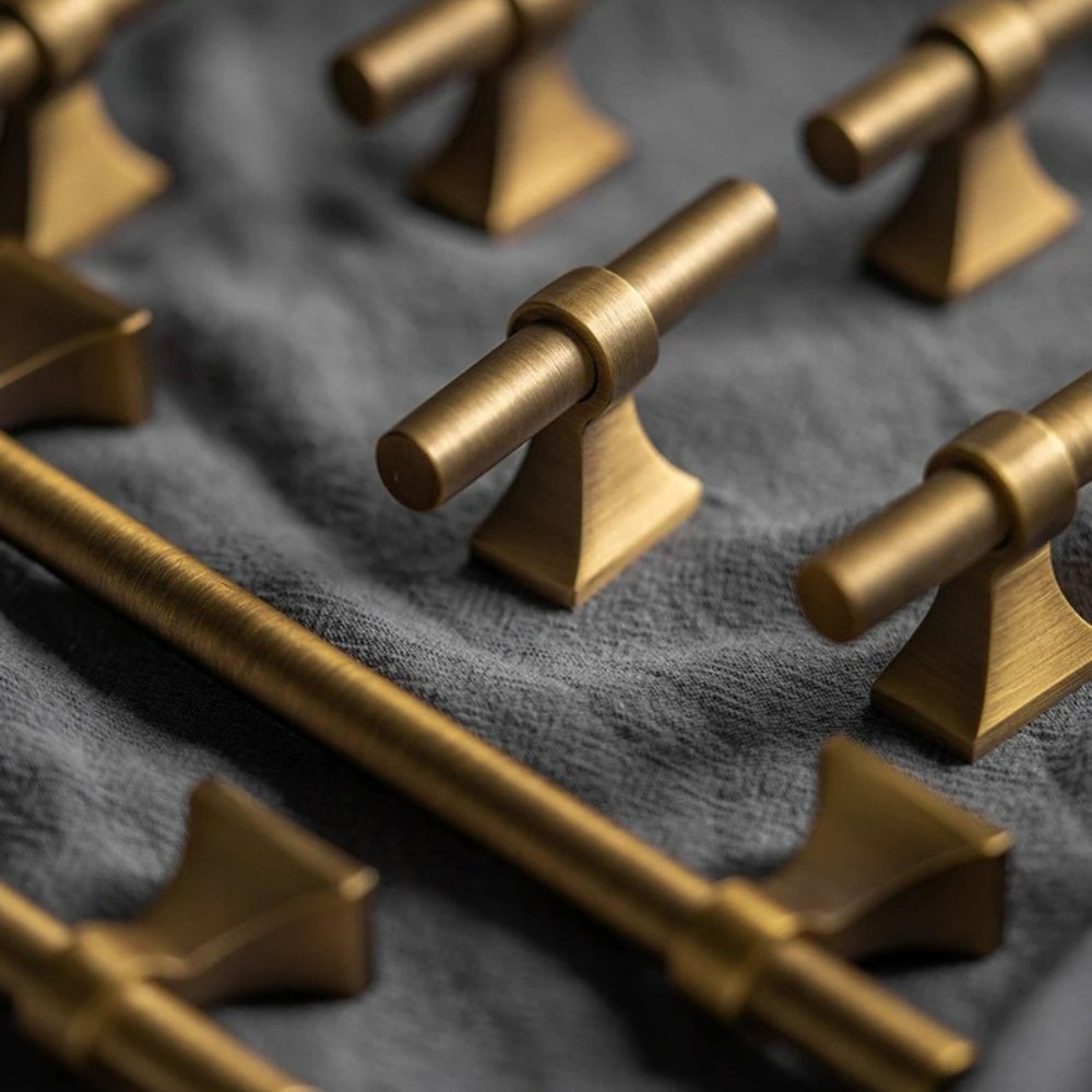 Brann Brass Knob & Pull Bar