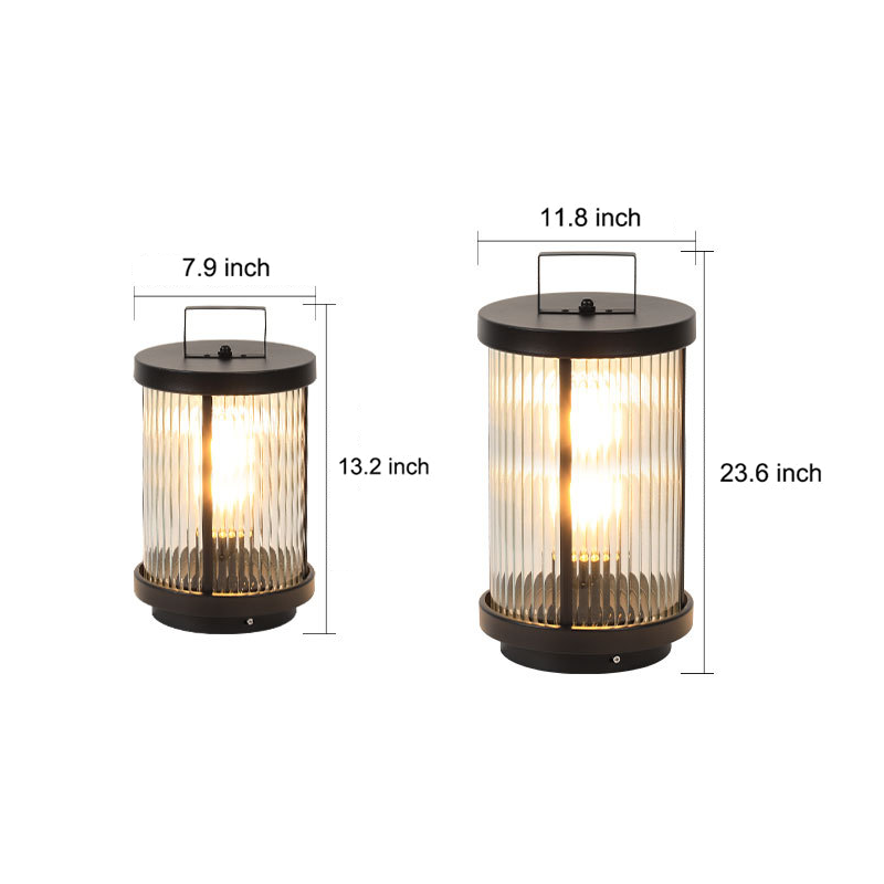 Arova Striped Outdoor Lantern