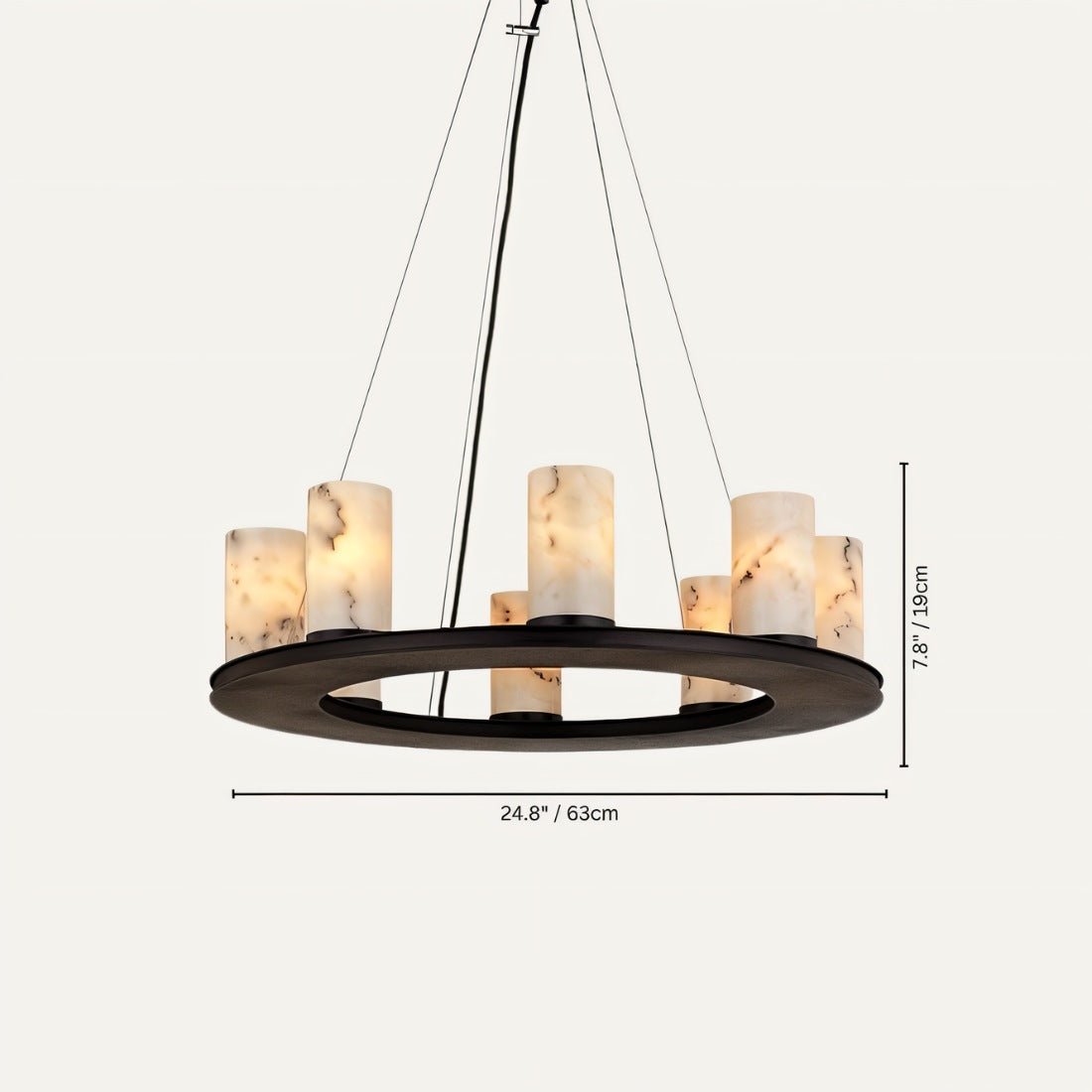 Alto Round Alabaster Chandelier