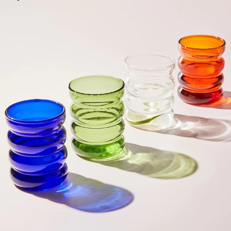 Fiora Bubble Glass Cup Set
