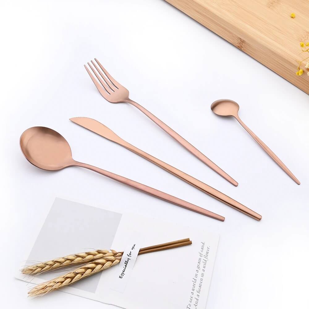 Elira Rose Modern Flatware Set (24pc)