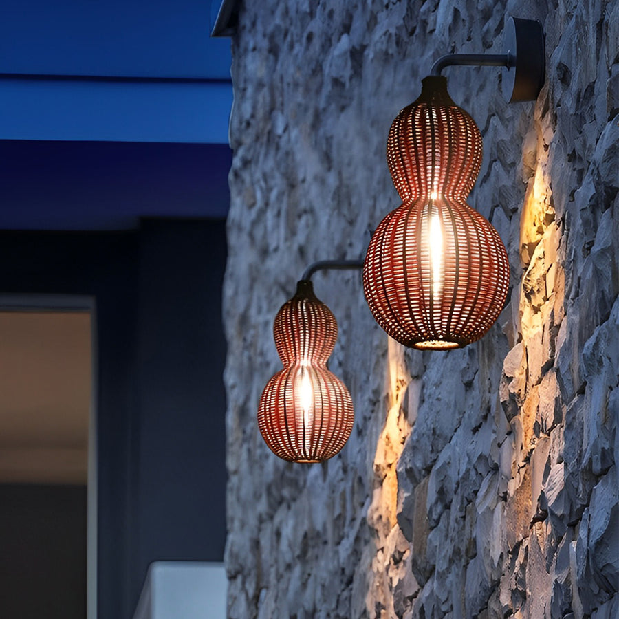 Halvo Rattan Outdoor Pendant Light