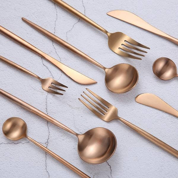 Velra Rosé Modern Flatware Set (24pc)