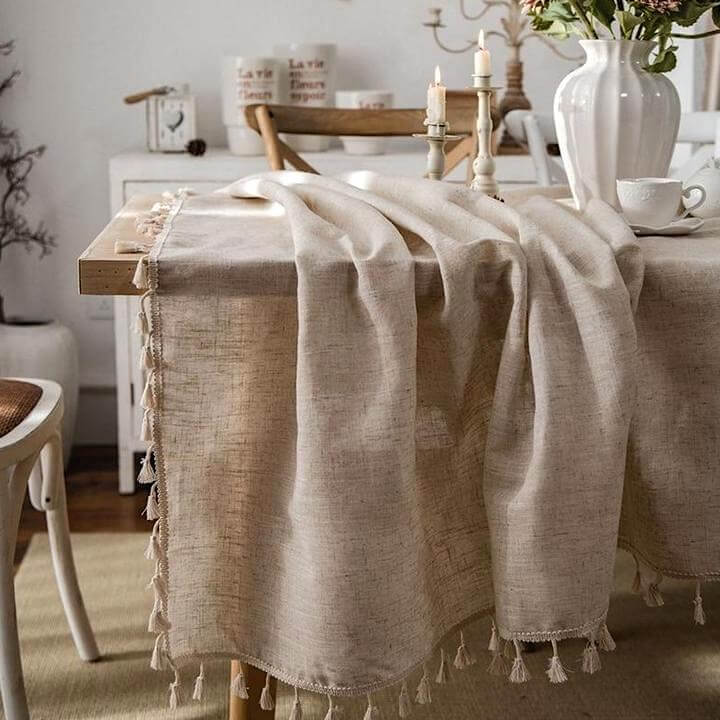 Lunel Natural Linen Tablecloth
