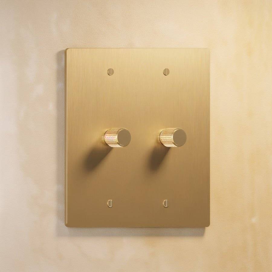 Averon Brass 3-Way Rotary Dimmer Switch (1 to 5 Gang) - Open Box