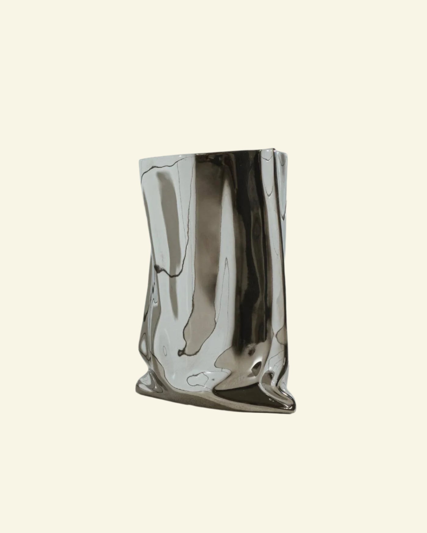 Petal Chrome Vase